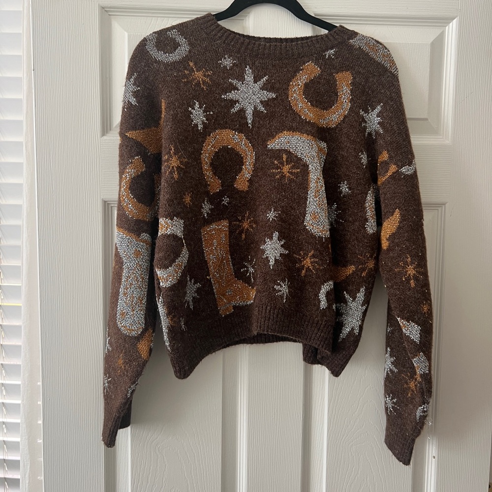 Cowboy Boots & Stars Zara Sweater